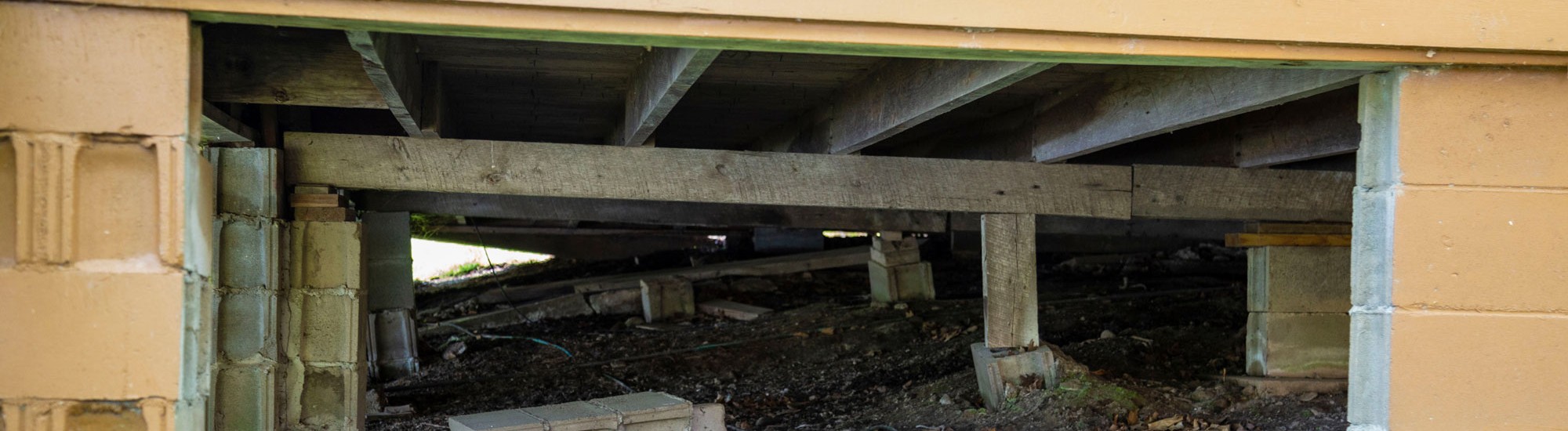 View of the Foundation of a House